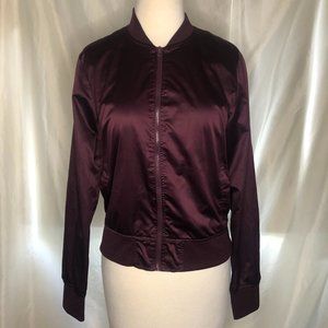City Streets Burgundy Bomber Jacket